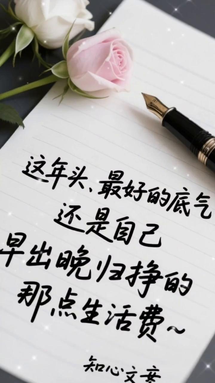 这年头最好的底气还是自己。
知心文安。