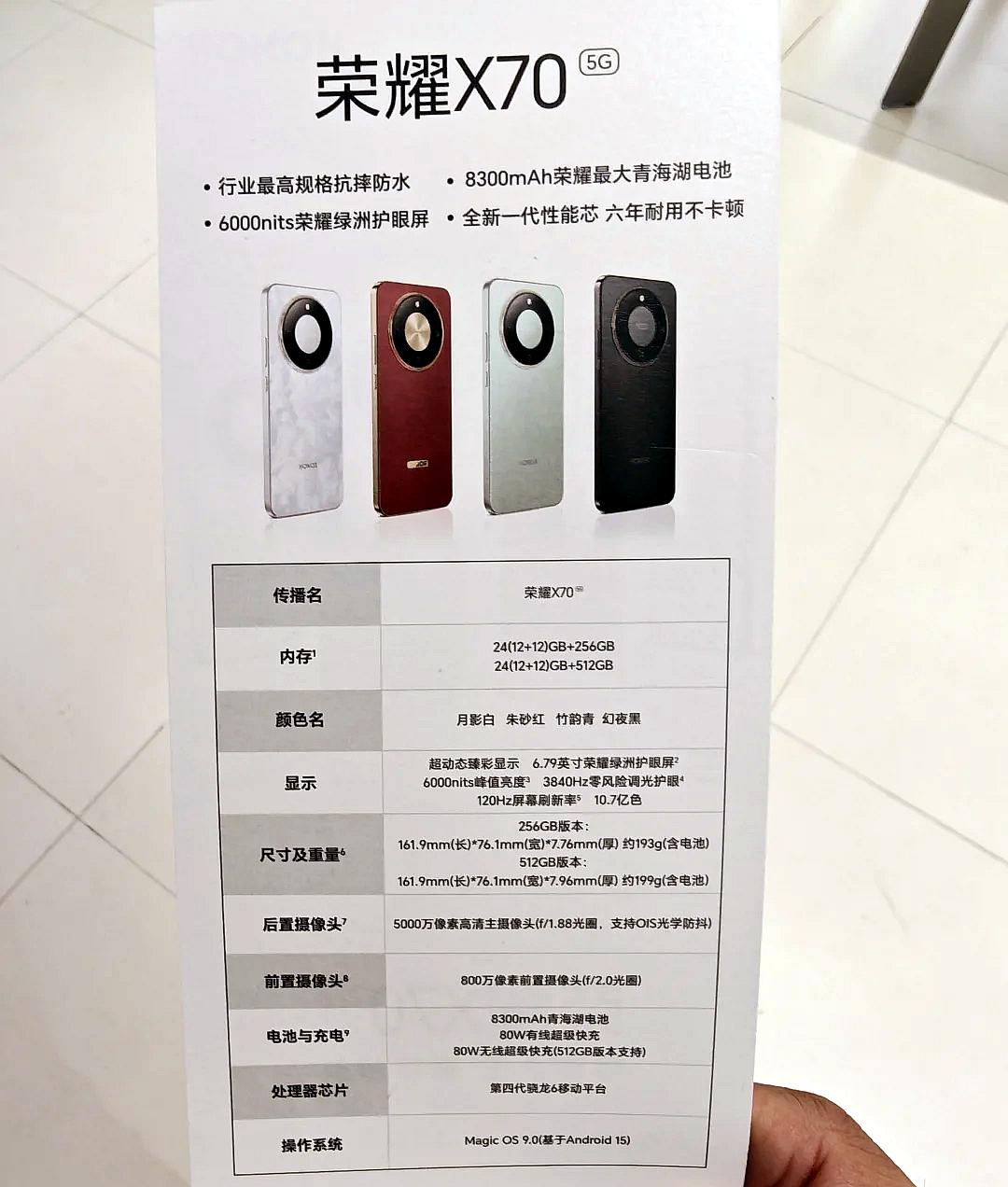 大胆预测一波荣耀X70的价格，具体如下
8G+128G，1399元
8G+256