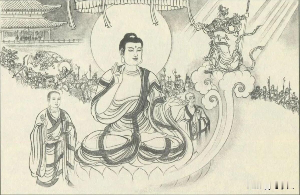 西游：如来手指化作五行山，镇压孙悟空，废了右手？

问题出自西游第七回。

悟空