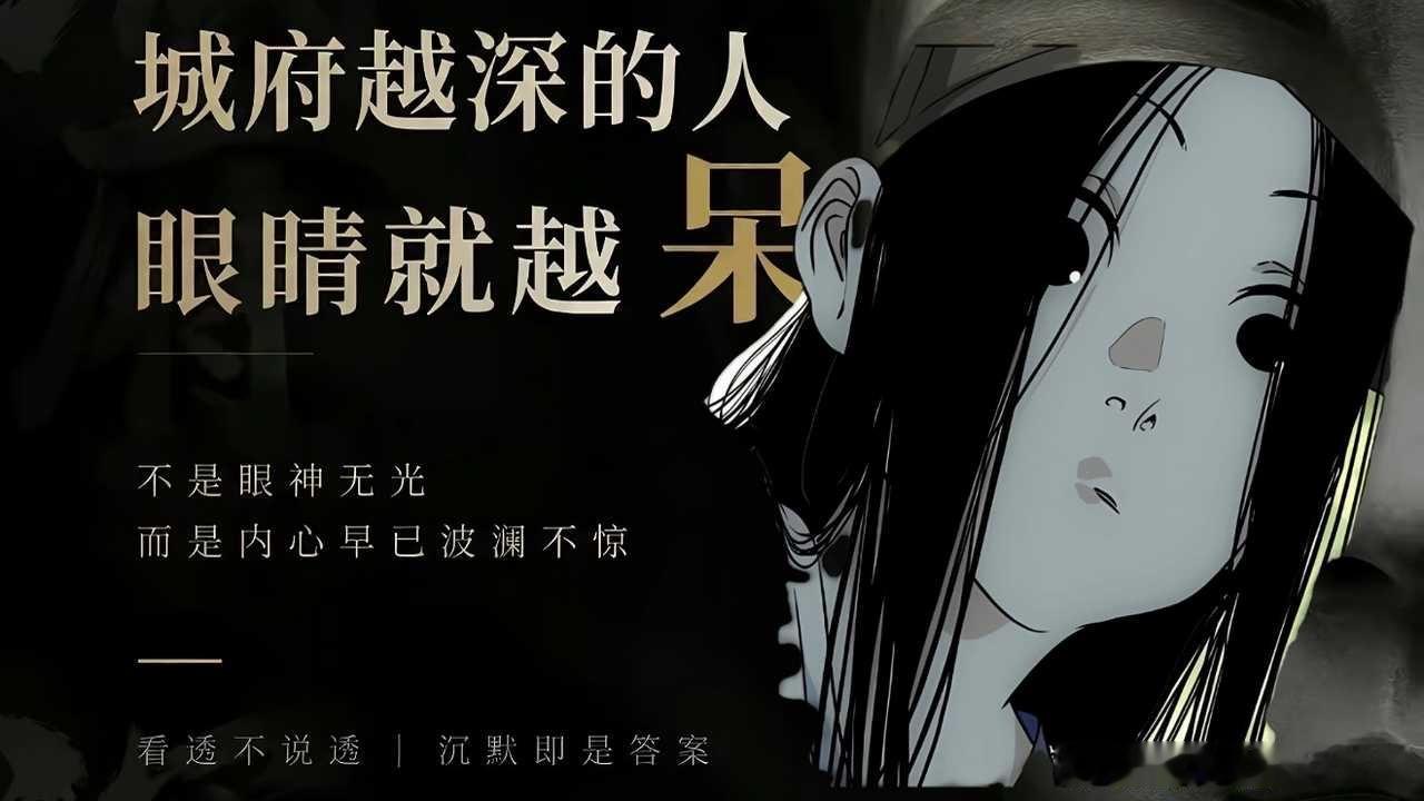 7662城府越深的人 眼睛就越呆 