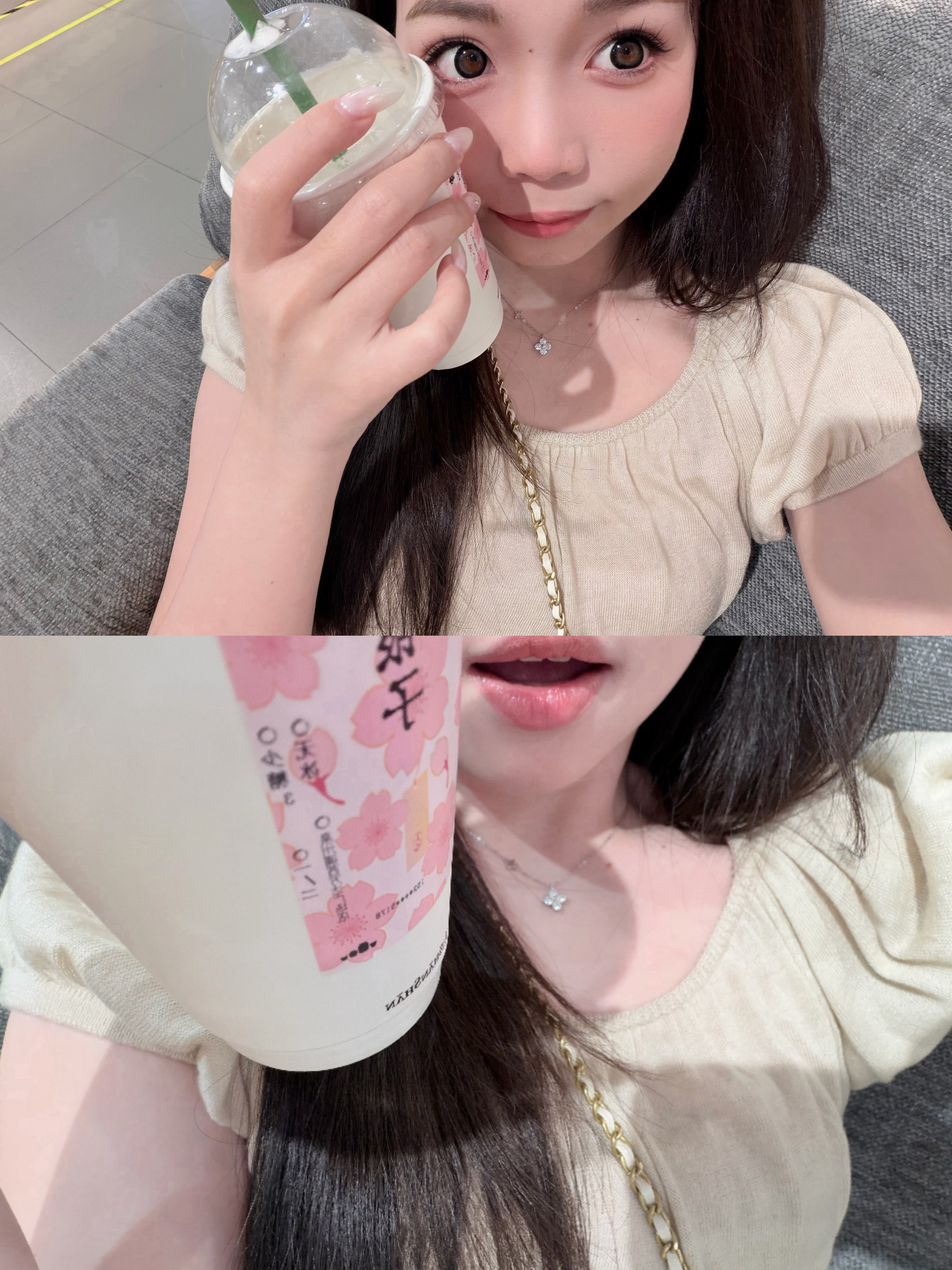 陪夫剪完头发买完衣服 就这里等夫下课（撅嘴） 