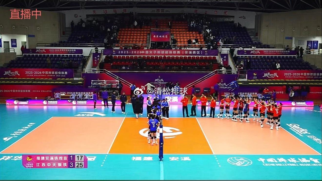 【江苏女排战胜福建夺联赛五连胜】2025-2026中国女排超级联赛常规赛A级第七