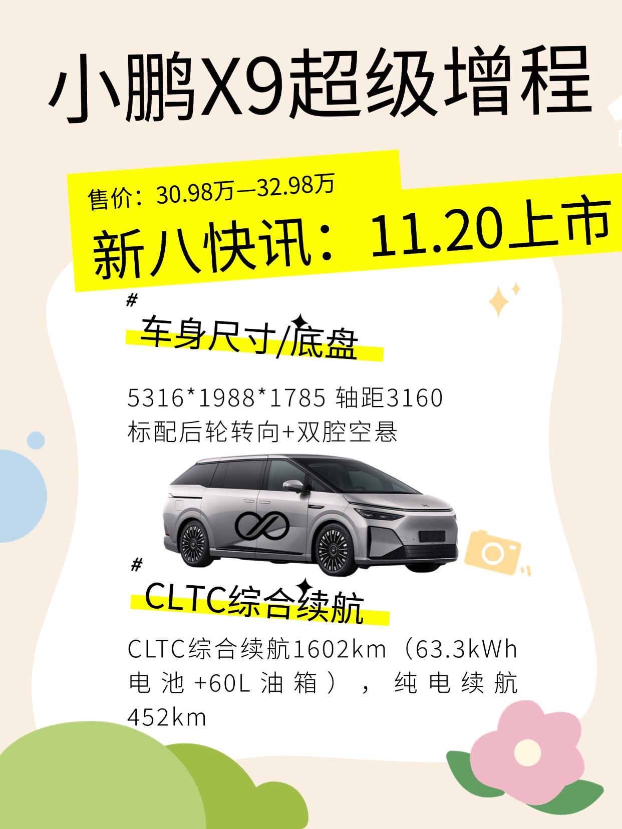 小鹏 X9 超级增程 30.98 万起售，Ultra 版 32.98 万更具性价