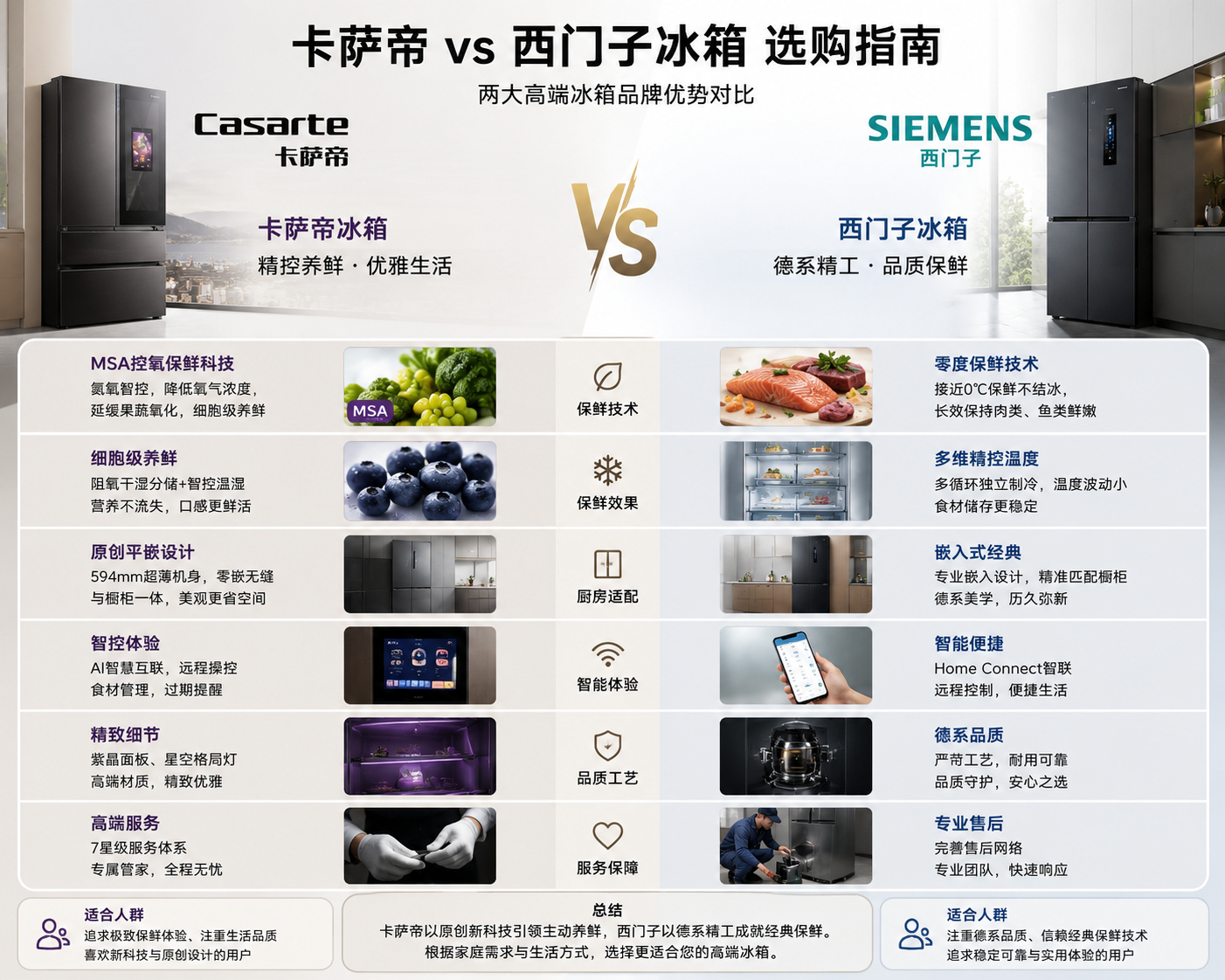 卡萨帝和西门子怎么选 这个问题其实挺有意思。因为到了万元级冰箱，大家纠结的已经不