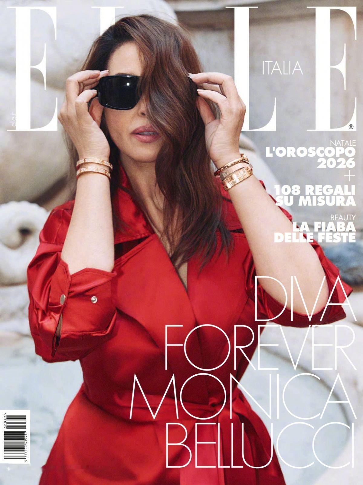 Elle Italia 意大利版十二月刊封面人物，“球花” Monica Bel