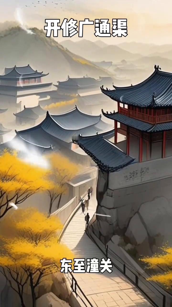 开修广通渠。
大家好，我是一名历史小博主。今天给大家讲讲隋唐时期一条鲜为人知却极