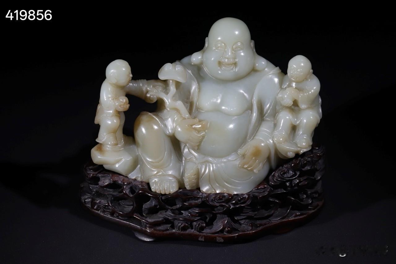 布袋弥勒佛｜摆件
—————————
包括底座长16公分，高12.5公分 （