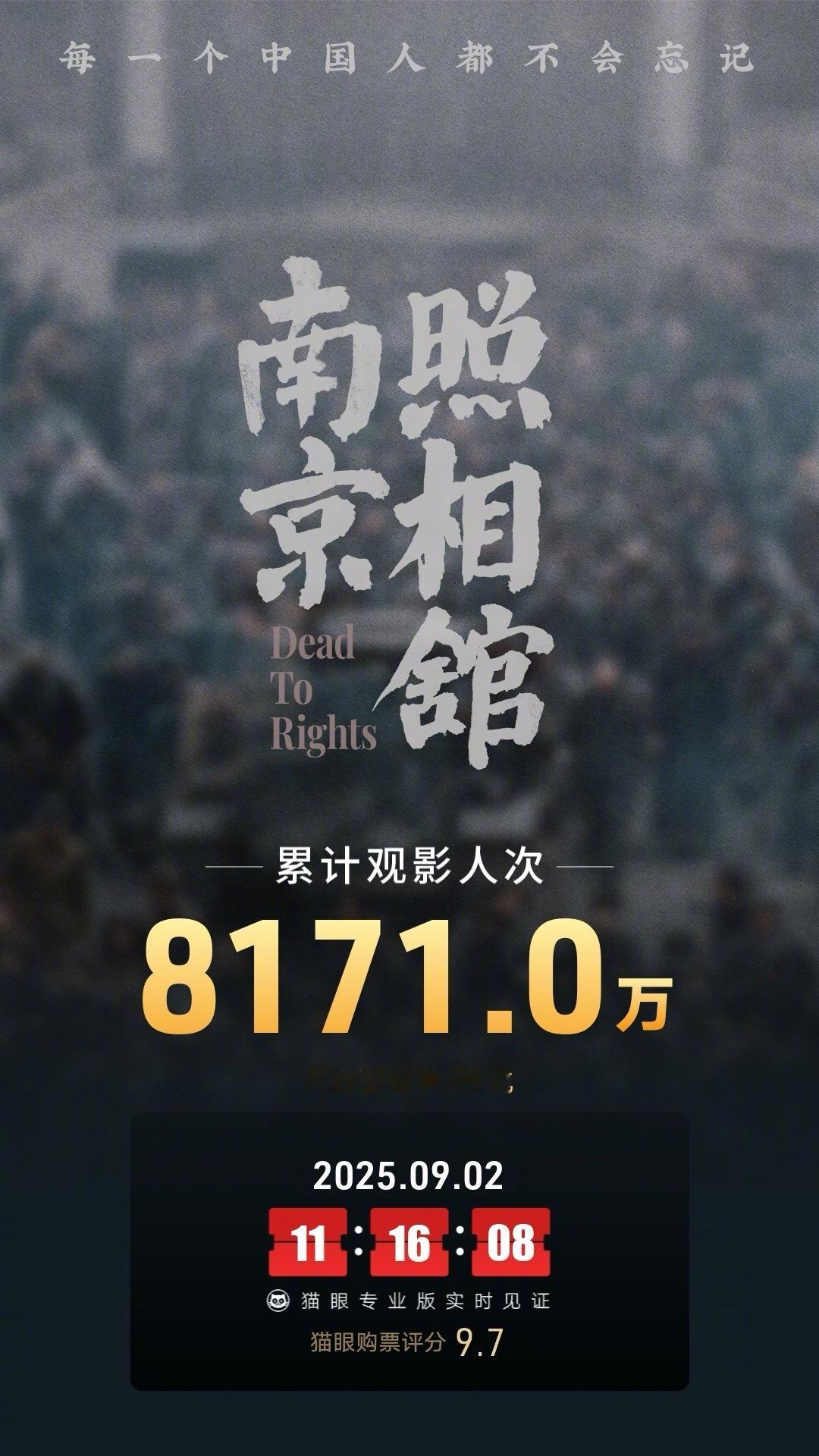 南京照相馆票房破29亿据猫眼专业版数据，电影《南京照相馆》上映40天， 总票房破