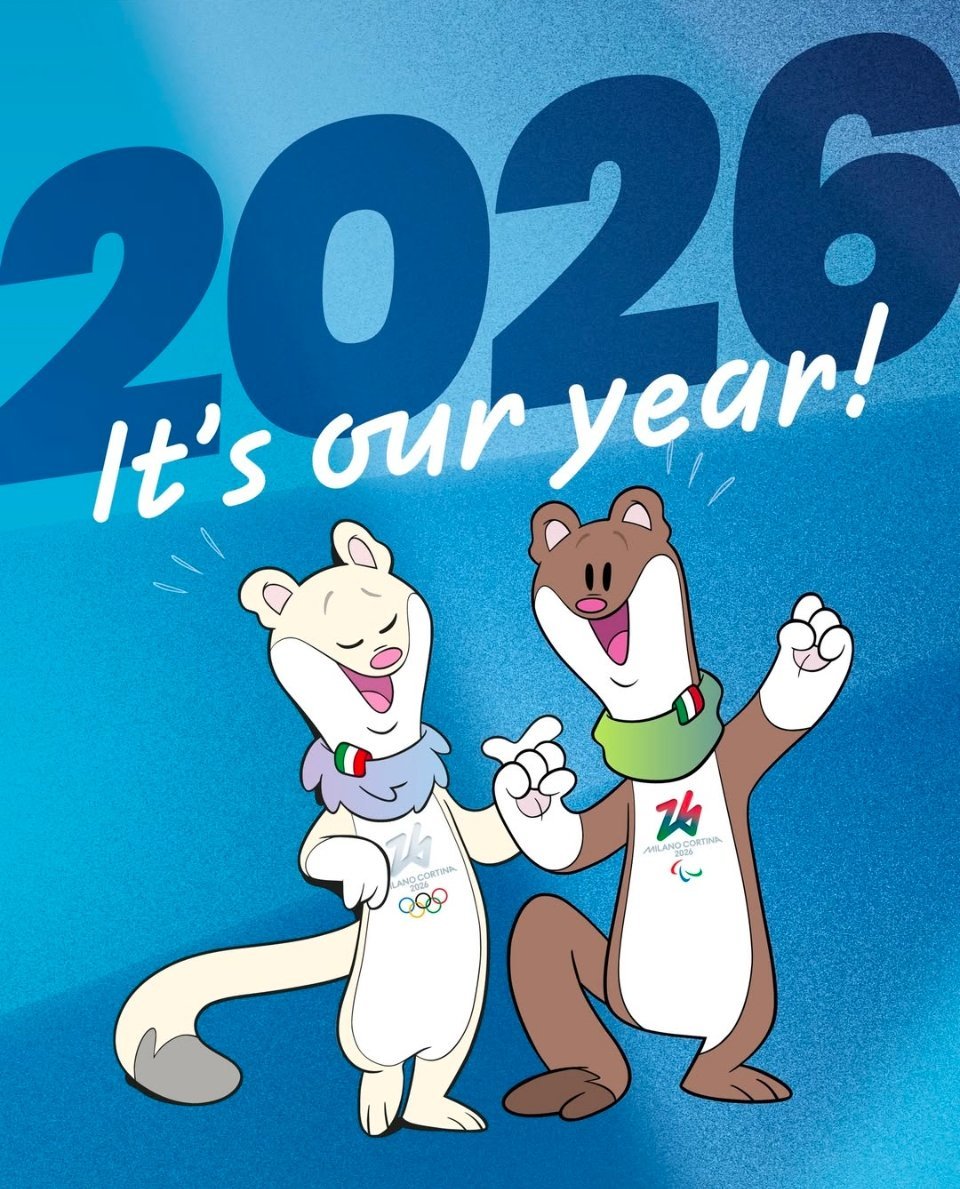 米兰冬奥会官方发布了庆祝新年的海报！冬奥会