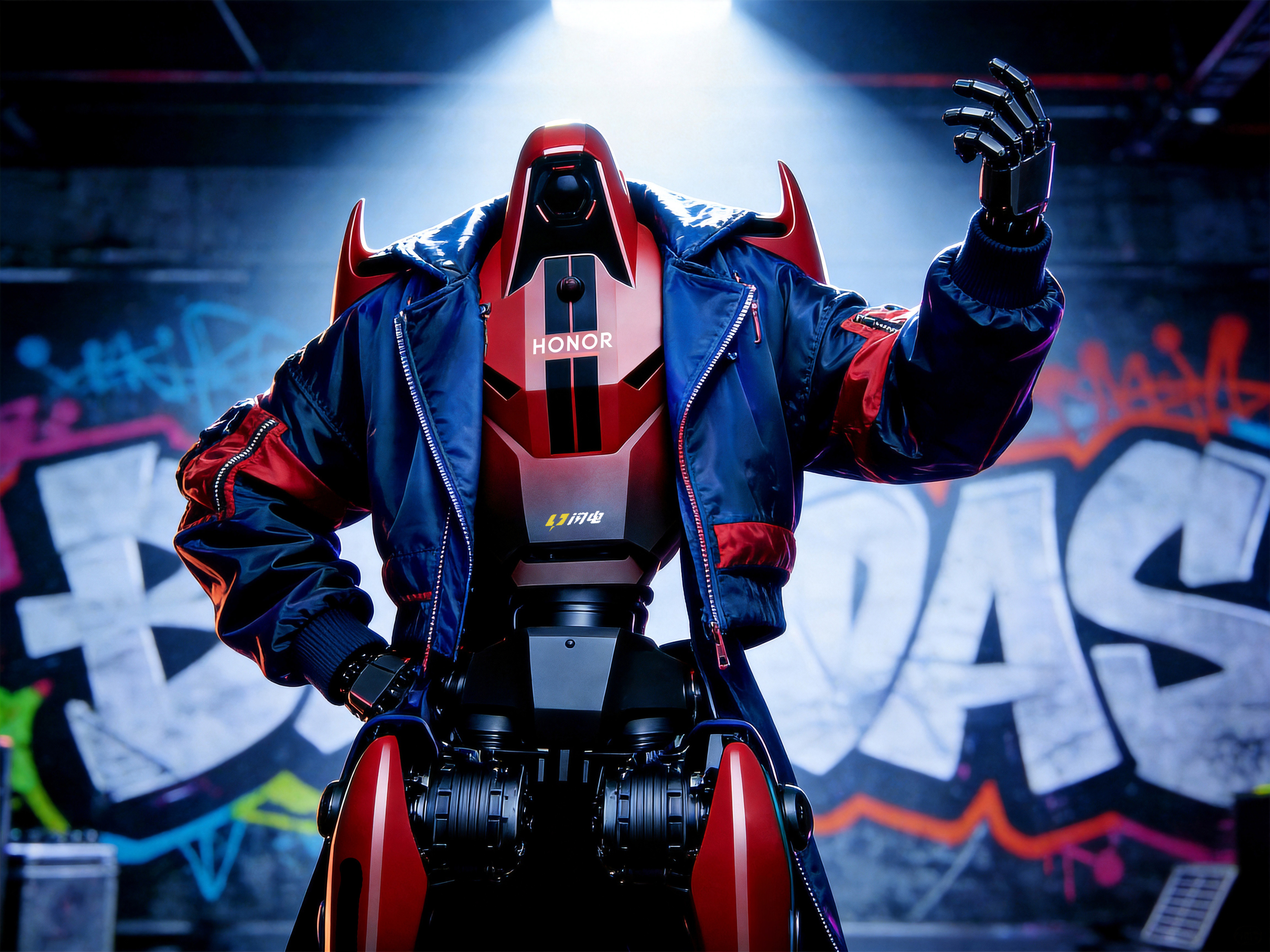 胡兵给荣耀机器人发走秀offer荣耀机器人闪电真的太火了，刚拿下半马冠军、打破人