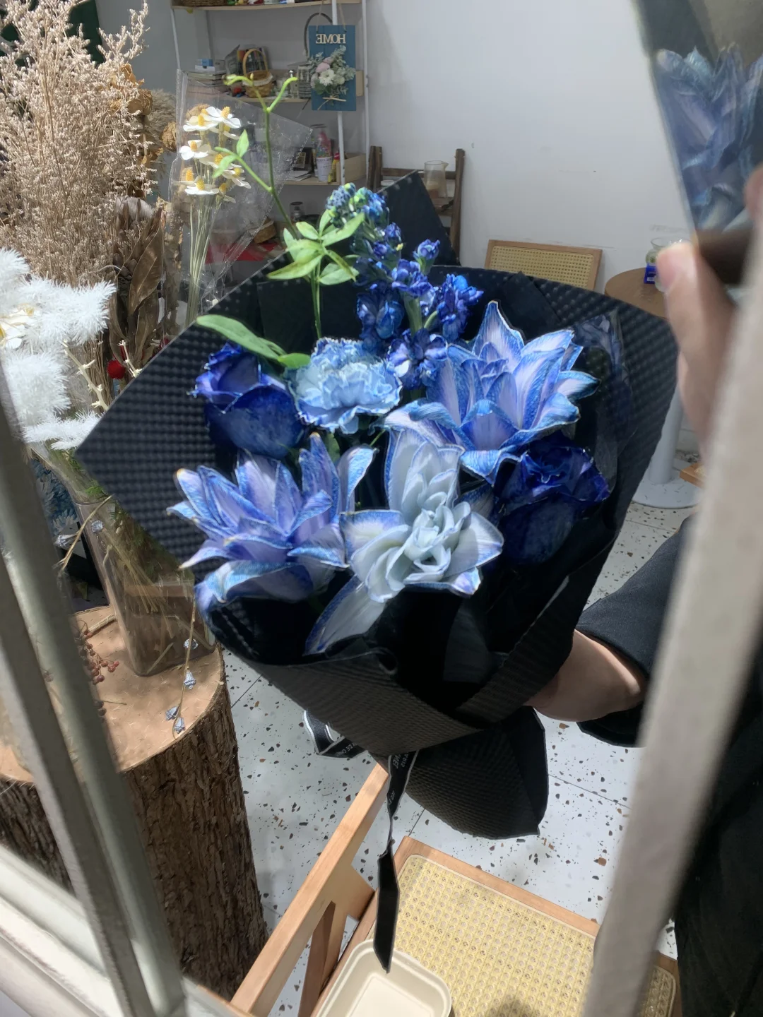 男士天空蓝见面小花束💐高级小众