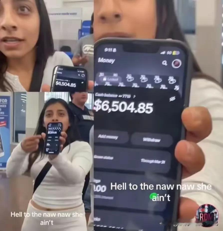 真事儿！美国沃尔玛，俩人吵架，一方骂一方穷 逼，另一方晒出自己的手机银行账户，上