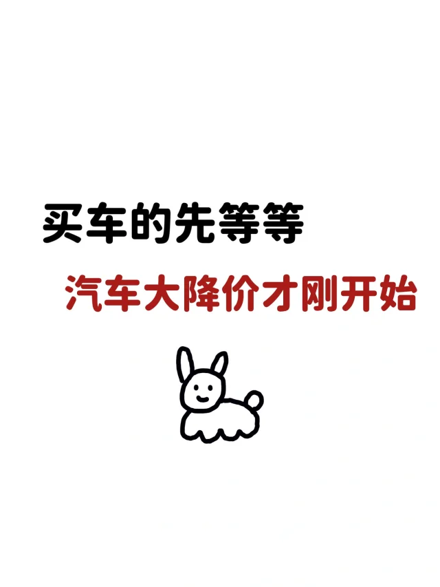 买车的姐妹先别急，汽车大降价才刚开始