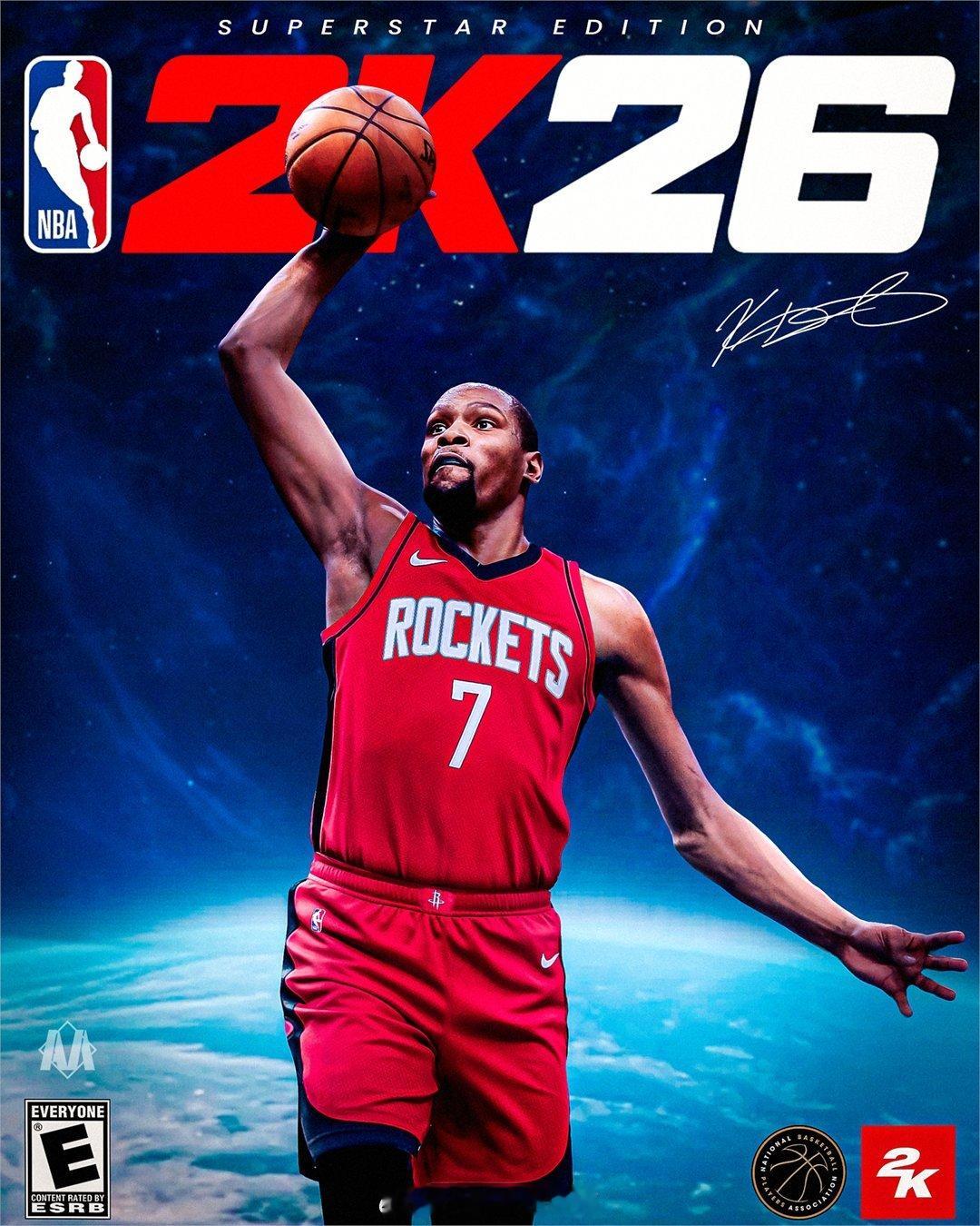 有点小帅啊！外网球迷制作的2k26封面[doge][doge][doge]杜兰特
