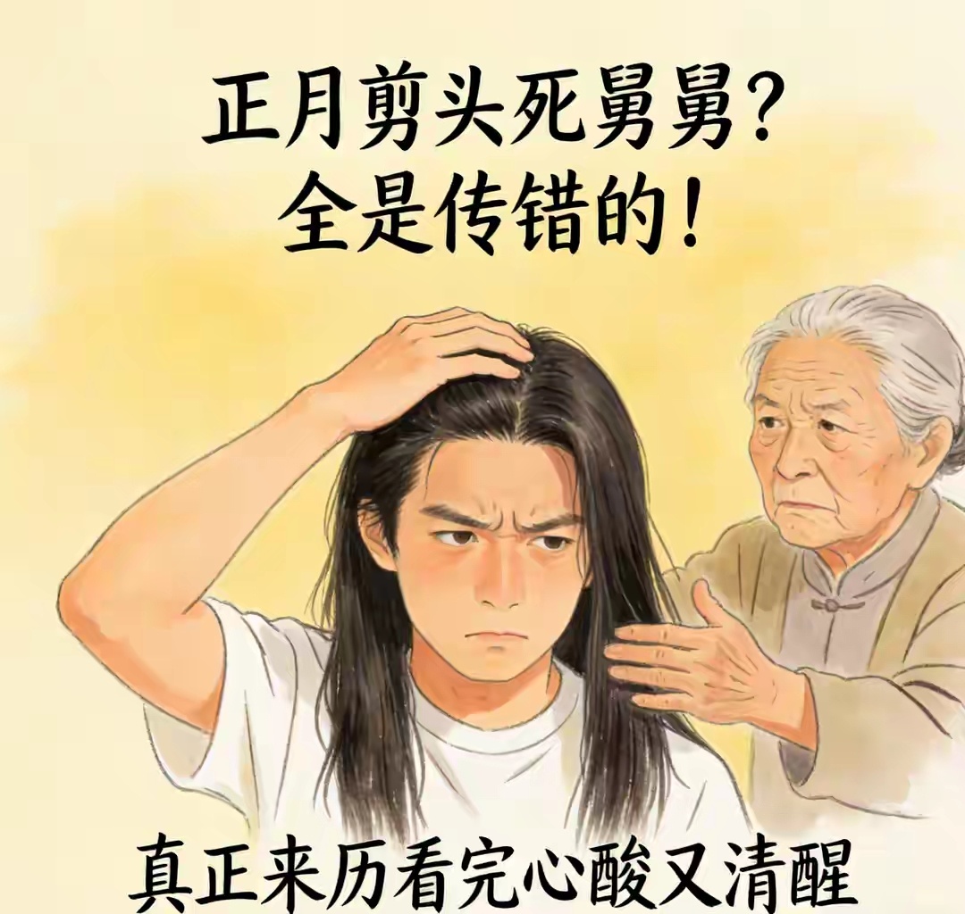 正月剃头死舅舅的真相来了哈哈，都2026年了，还有人相信这种啊？ 