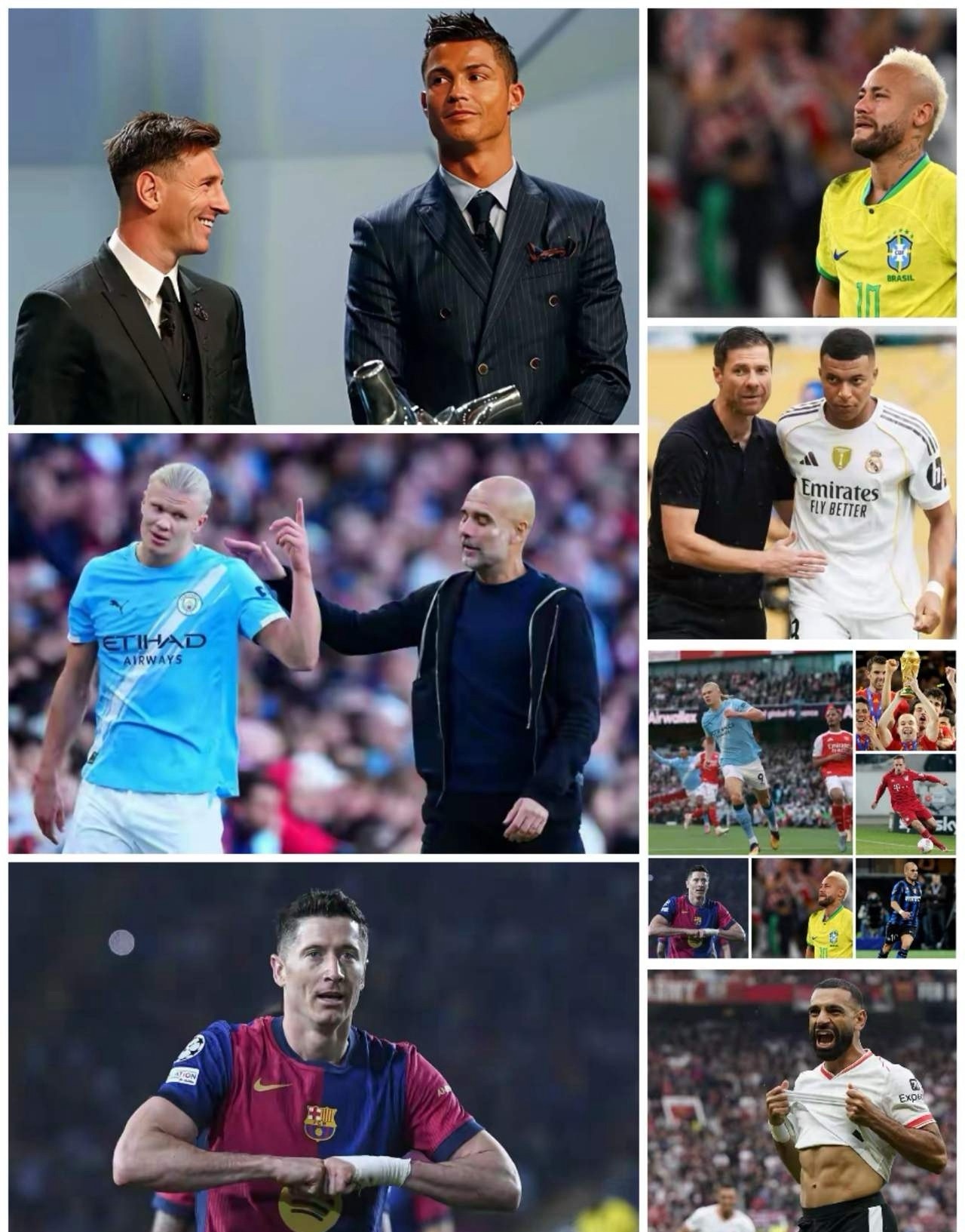 最近20年来，国际足坛最出色的前锋排名：1、C罗2、梅西3、莱万4、内马尔5、姆