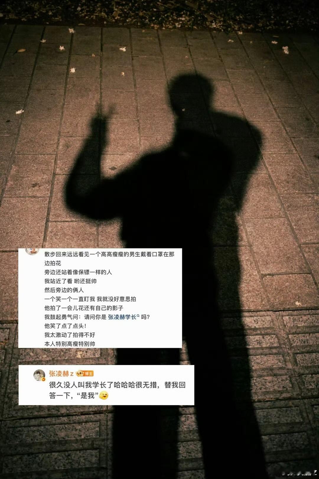 张凌赫  耳边响起清脆的一声学长。才发觉，早已不是当年奔走在走廊的少年，而这里的