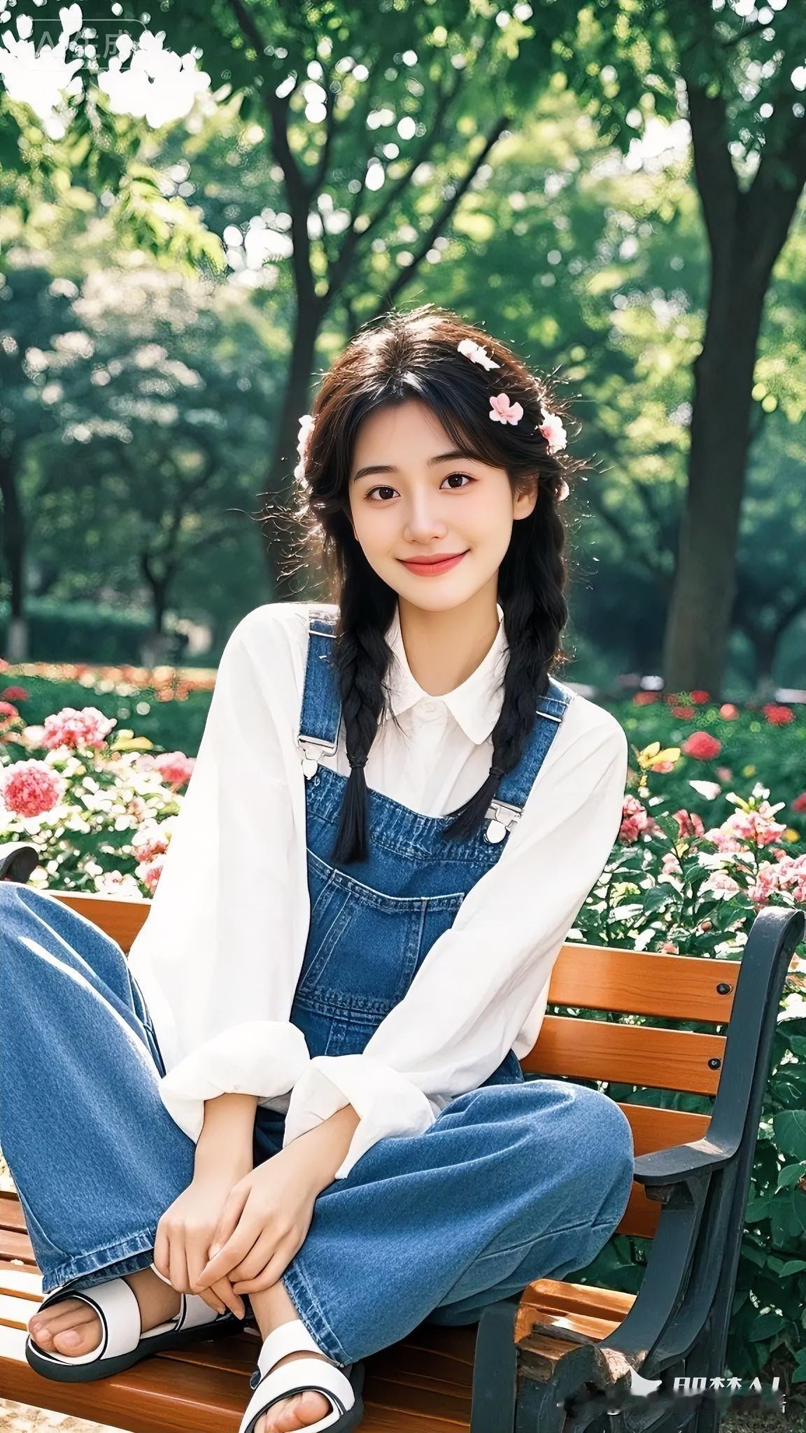 生活的浪漫就藏在公园的长椅旁，一抹笑意便胜却人间无数。