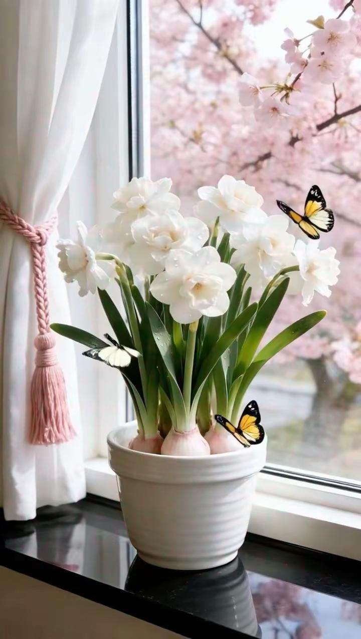 水仙花水培花卉冬季养花室内盆栽花卉绿植@抖加🔥上热门🔥🔥热点宝