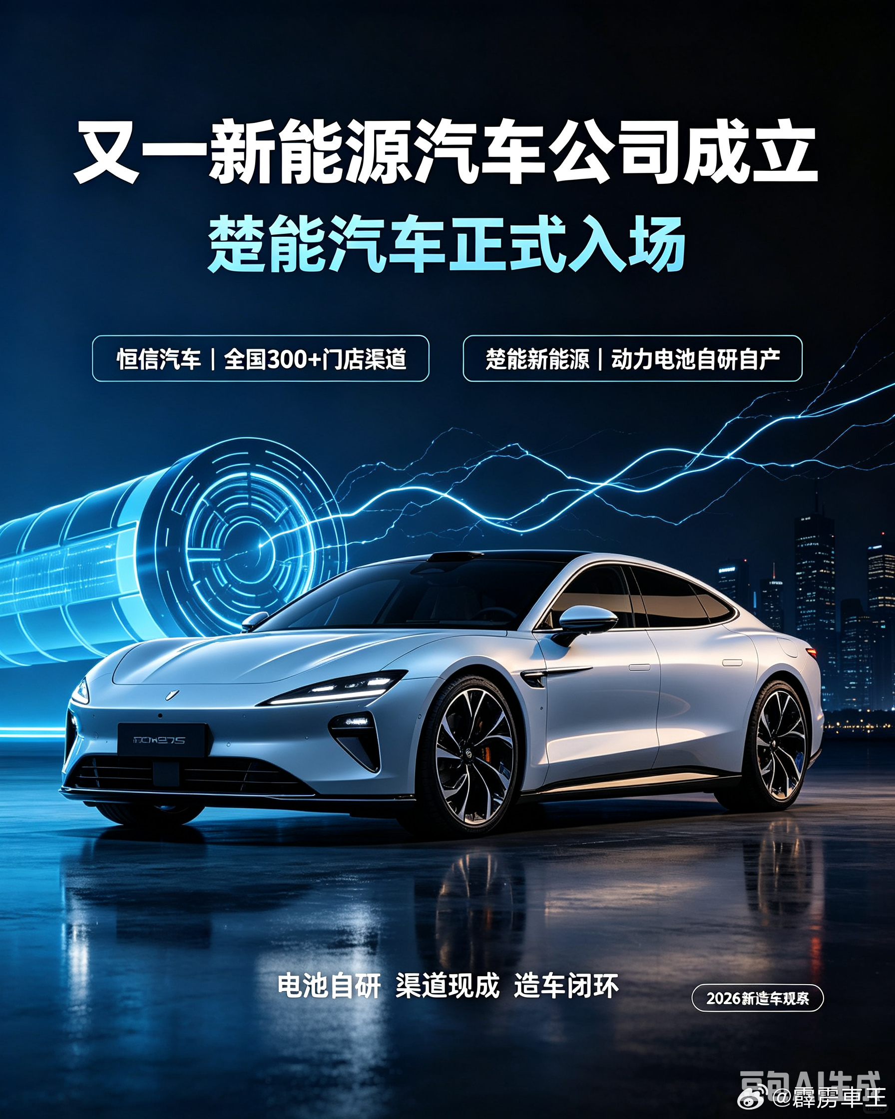 又一新能源汽车公司成立 新玩家楚能汽车正式入场。幕后操盘手代德明，同时掌控两大王