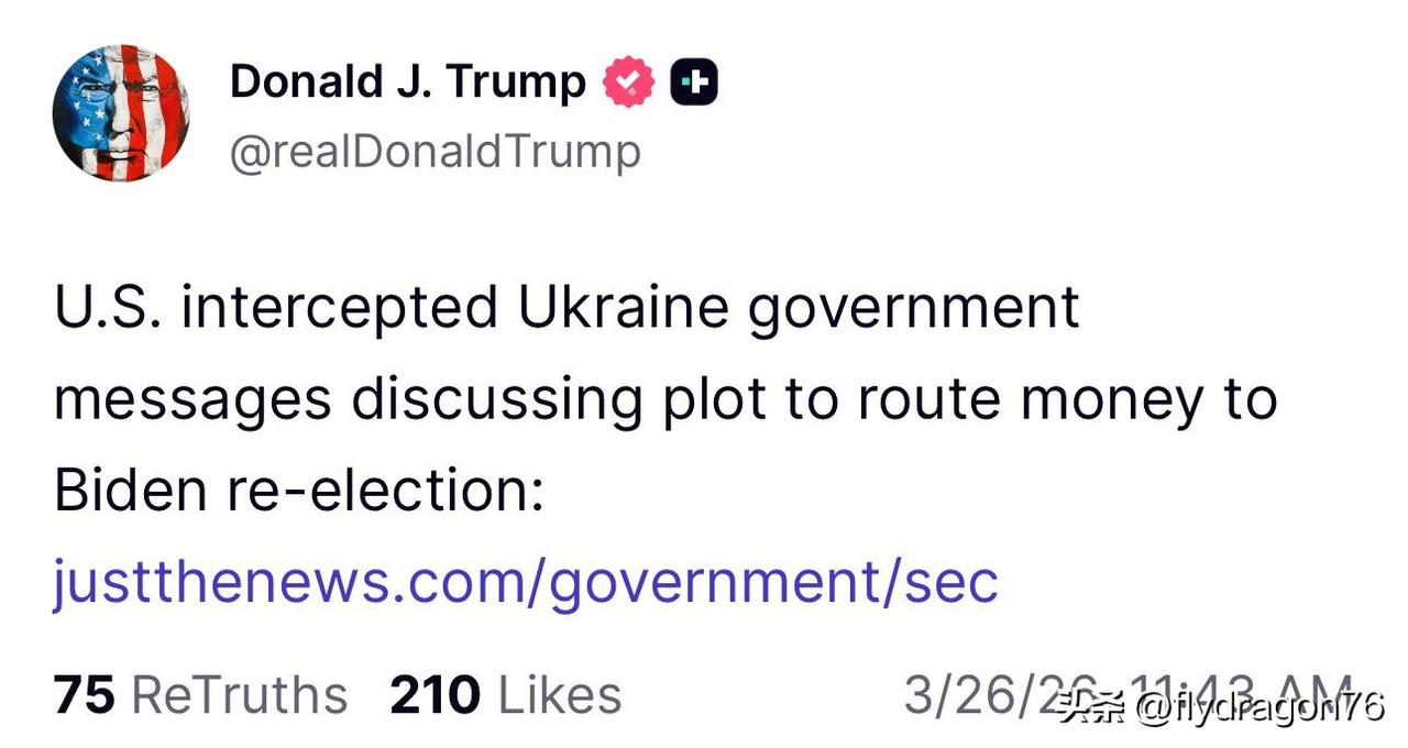 🇺🇸🇺🇦⚡️特朗普在 Truth Social 上分享了一篇文章：

美