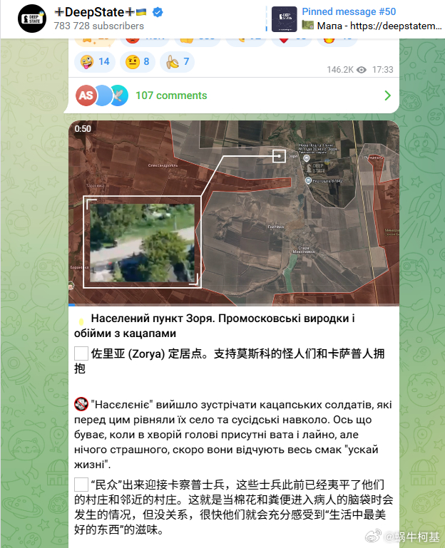 DS咒骂佐里亚出来迎接俄军的当地居民，两只小狗腿子都居然恨的牙痒痒，这从另一个侧