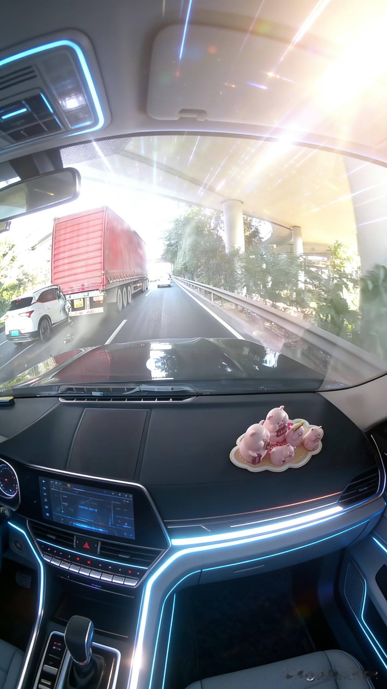 高速的时候最好不要用智能辅助驾驶，左边这辆白色SUV估计就是放心的让车自己开，结