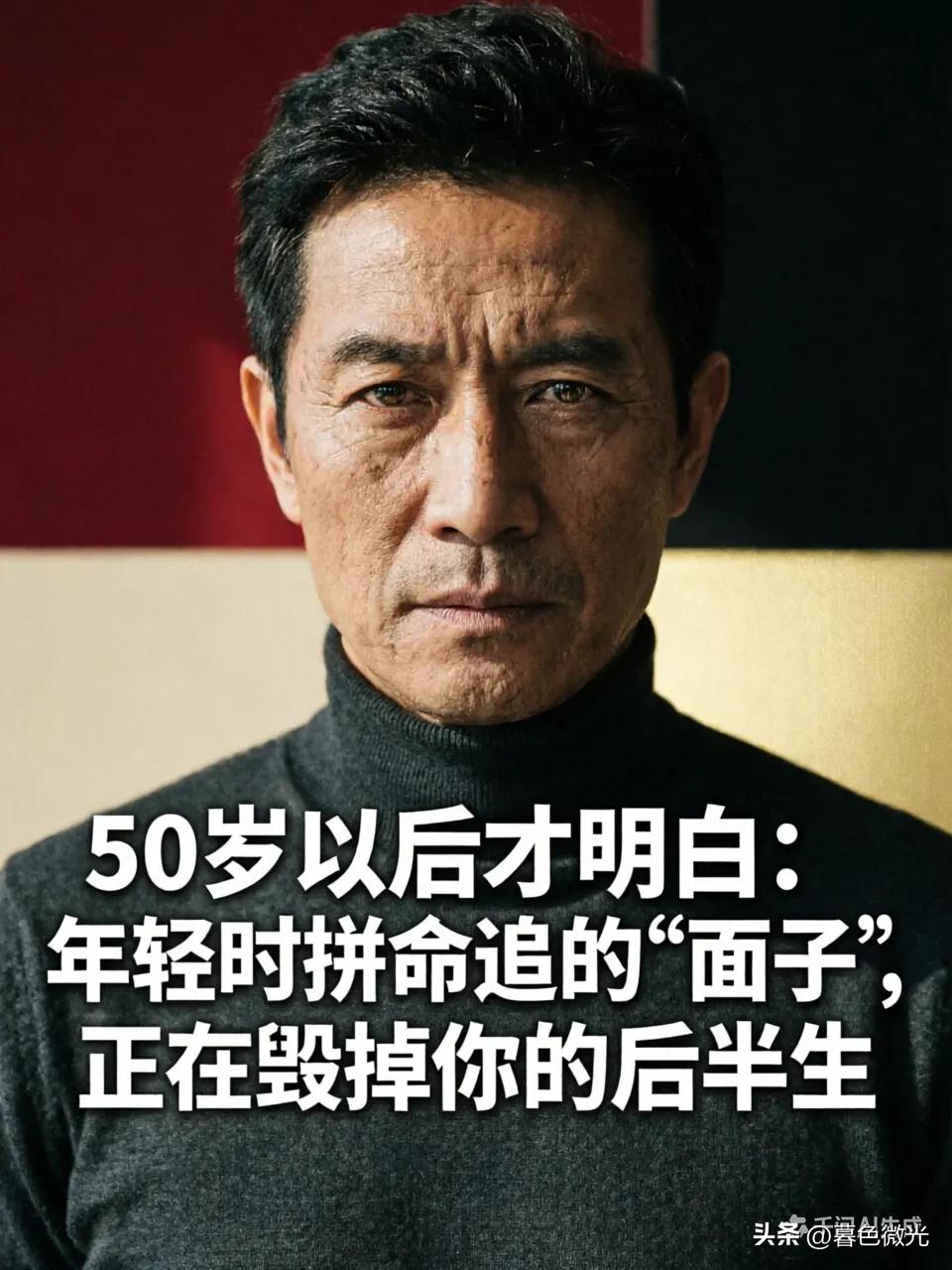 50岁以后才明白：年轻时拼命追的“面子”，正在毁掉你的后半生

老张昨天在酒桌上