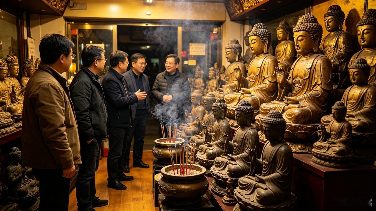 退休后整起佛堂门市，百尊佛像香火不断，天天有人上门花钱问事
 
咱身边有个退休老