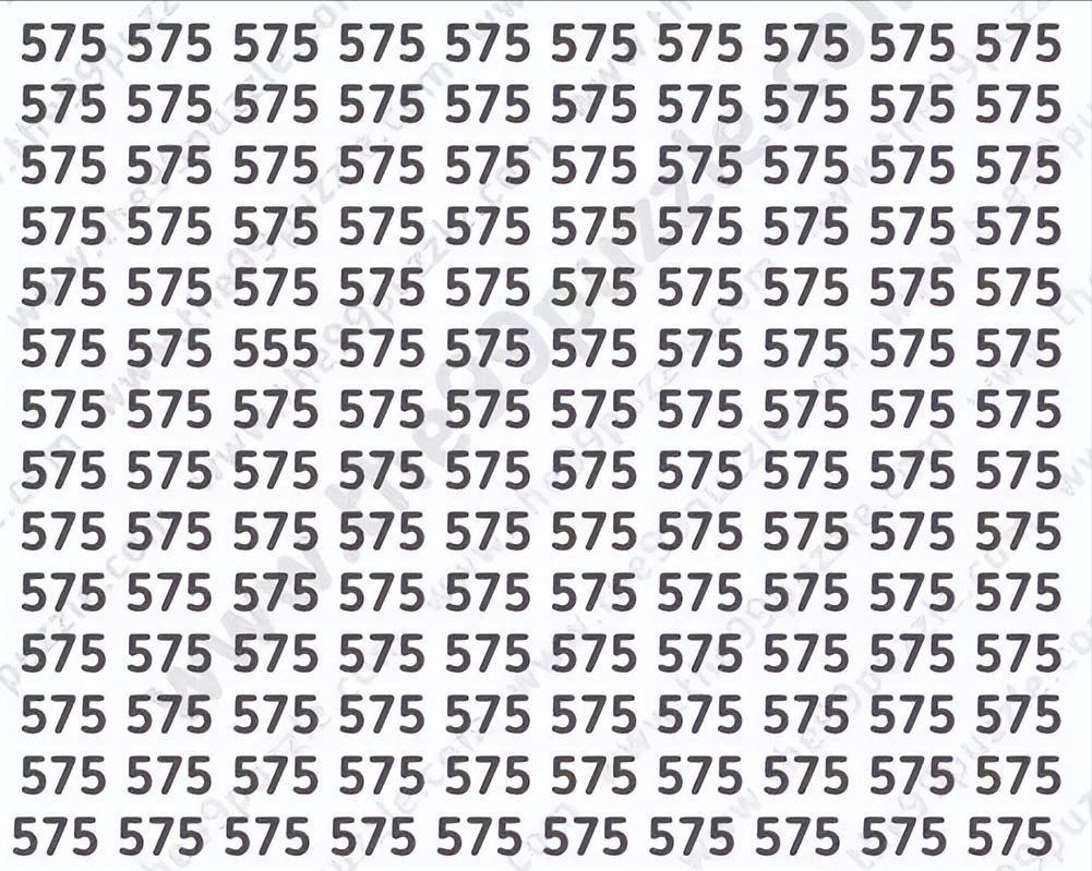 45秒找到图中数字555