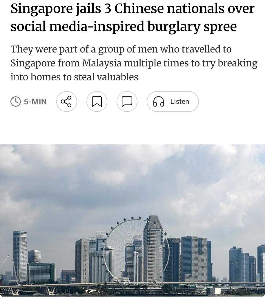 外媒：三名中国公民受社交媒体