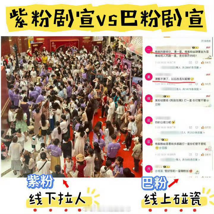 杨紫粉丝剧宣 vs 迪丽热巴粉丝剧宣 ​​​