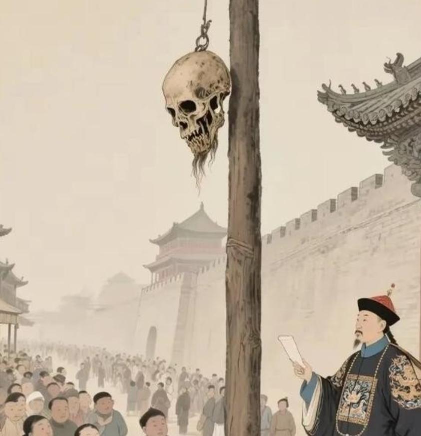1725年，年羹尧死后一周，雍正处死汪景祺，将首级悬挂在菜市口，这一挂就是十年。
