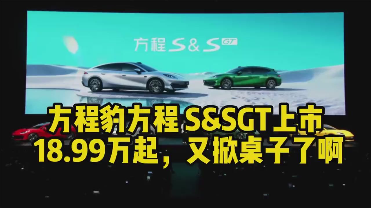 方程豹方程S与SGT正式发布售价引发热议