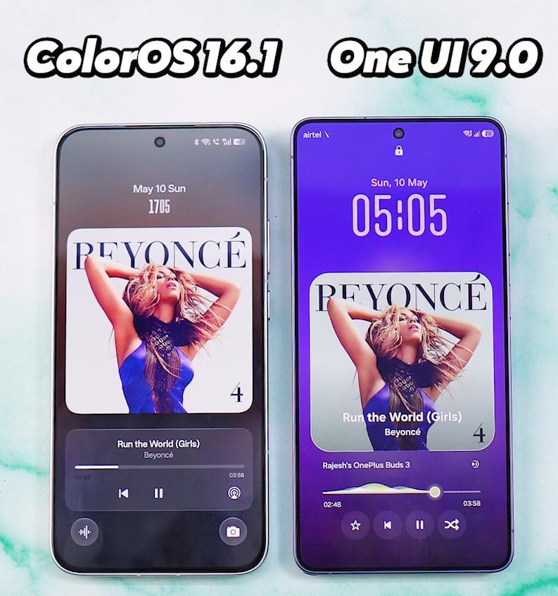 ColorOS 16.1 vs One UI 9.0  Lock Screen 