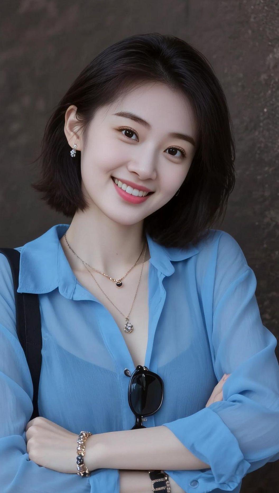 AI清新美女自拍 抖音ai创作 穿出你的时尚你的感觉