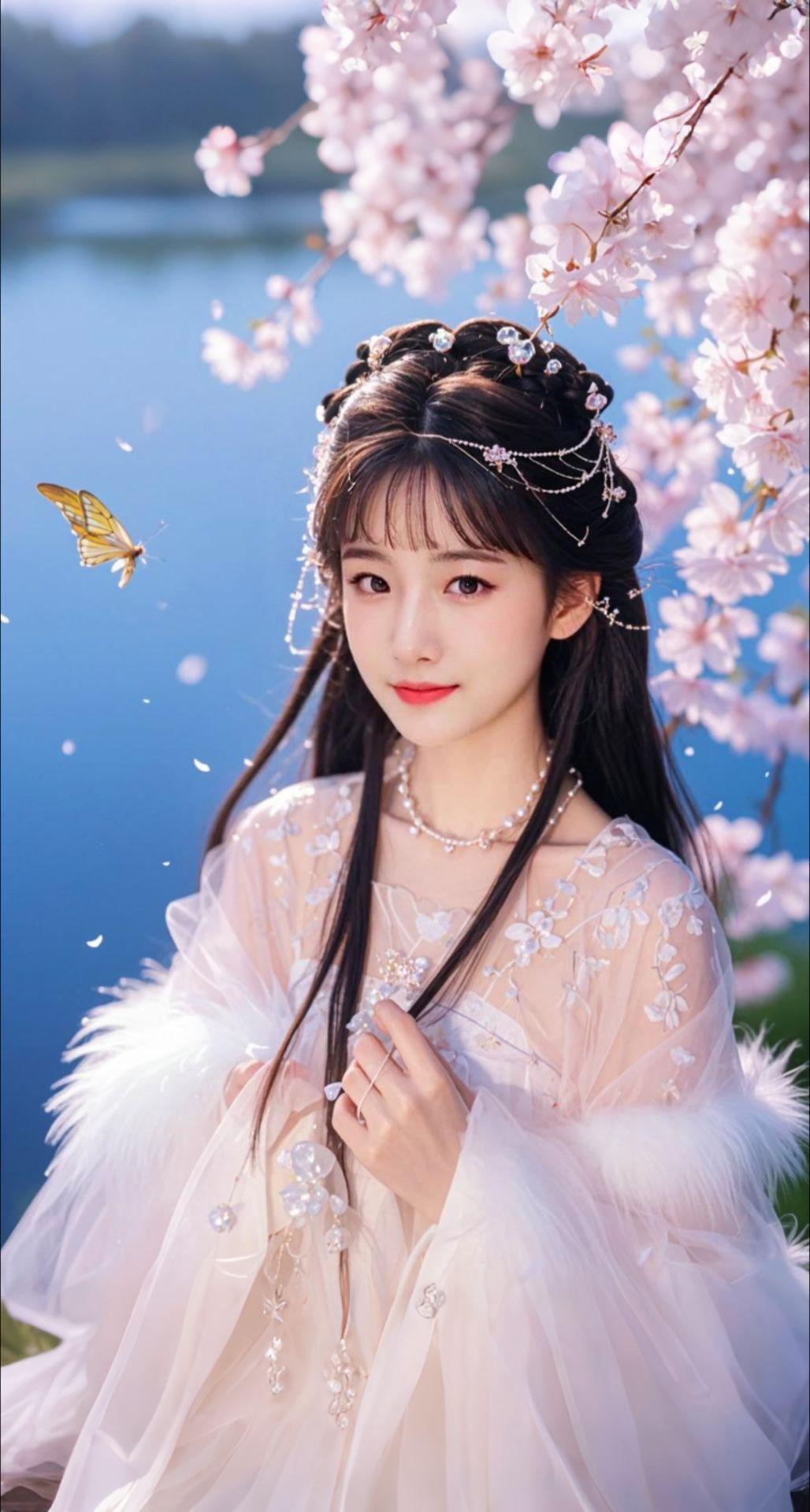 AI扩图 AI樱花仙影