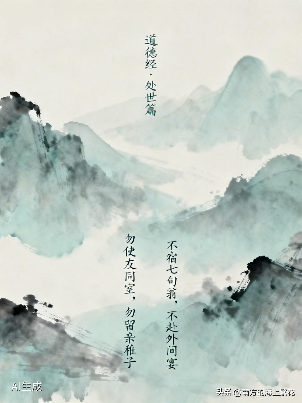 道德经说，
不要让朋友在你家同房，
不要让亲戚家的孩子住到你家里，
不要让七旬老