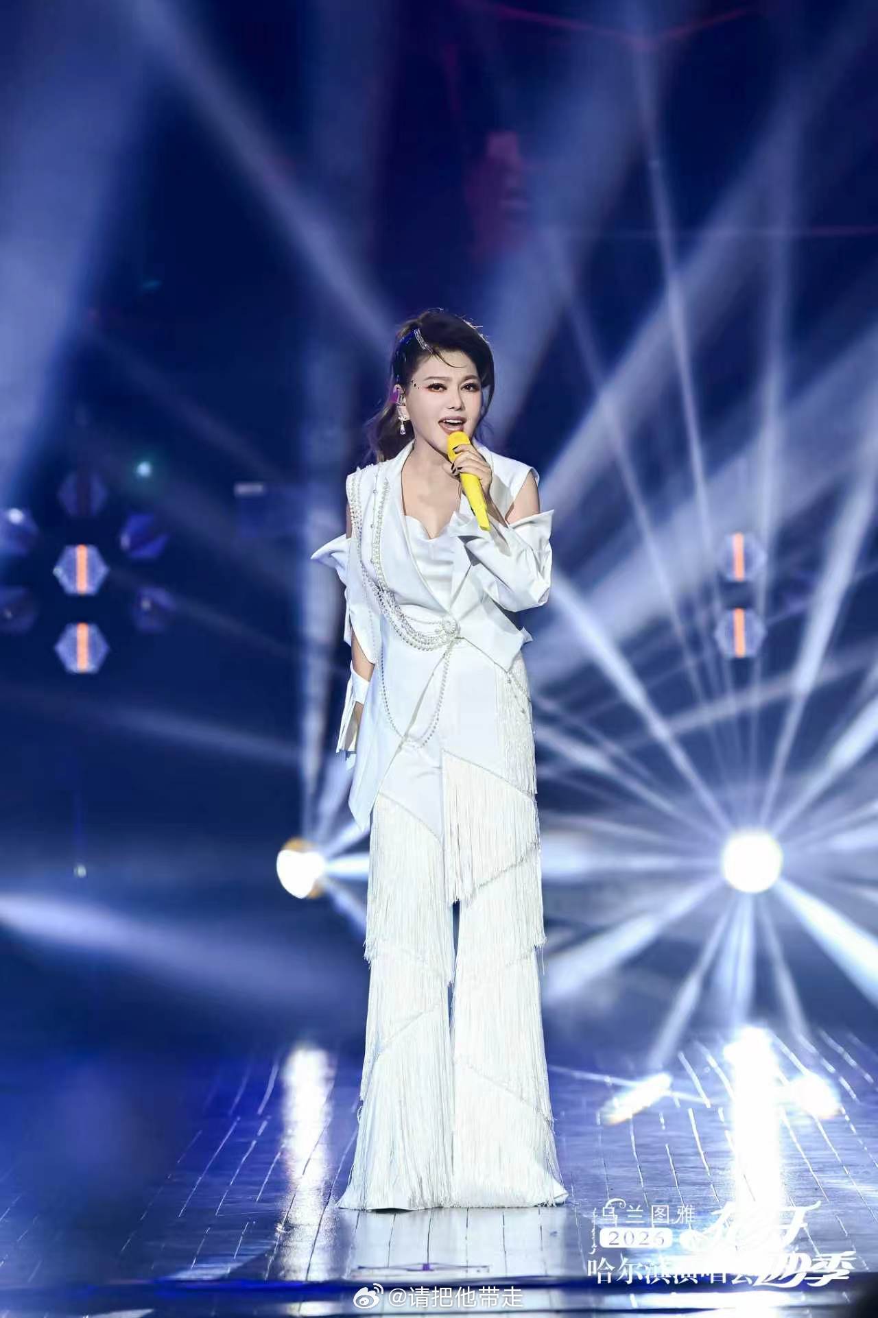 乌兰图雅演唱会应援浪漫紫海 哈尔滨这场真的爆了，放大照片全是人头，角落里都塞得满