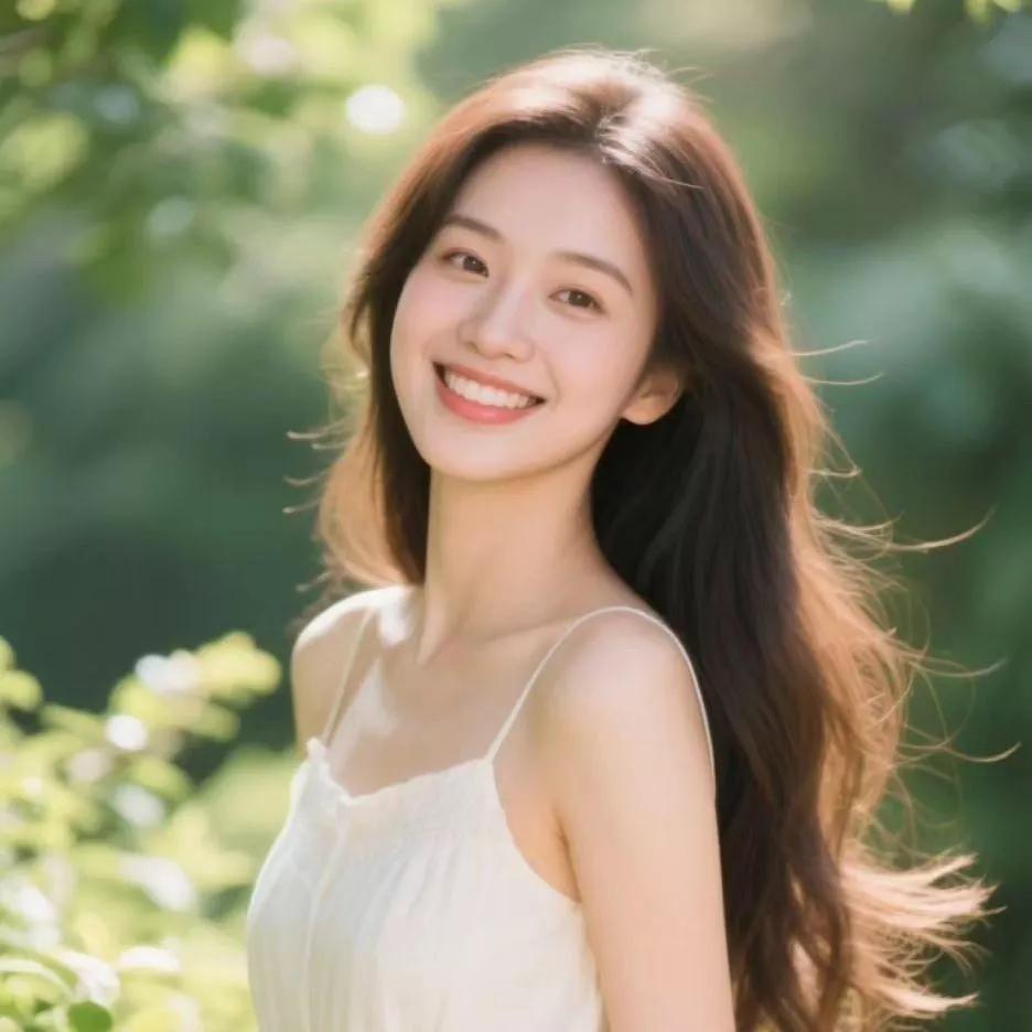 绿树阴中，笑语盈盈。