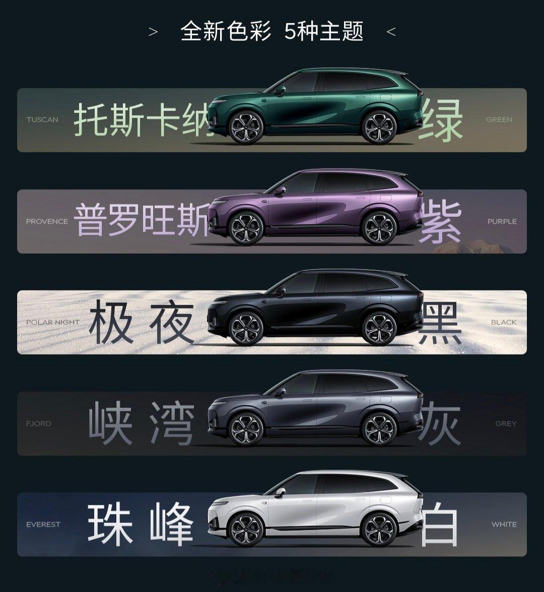 这五个颜色我个人比较喜欢峡湾灰，高级感很强，现在预订的话这个灰色还可以免费选！如