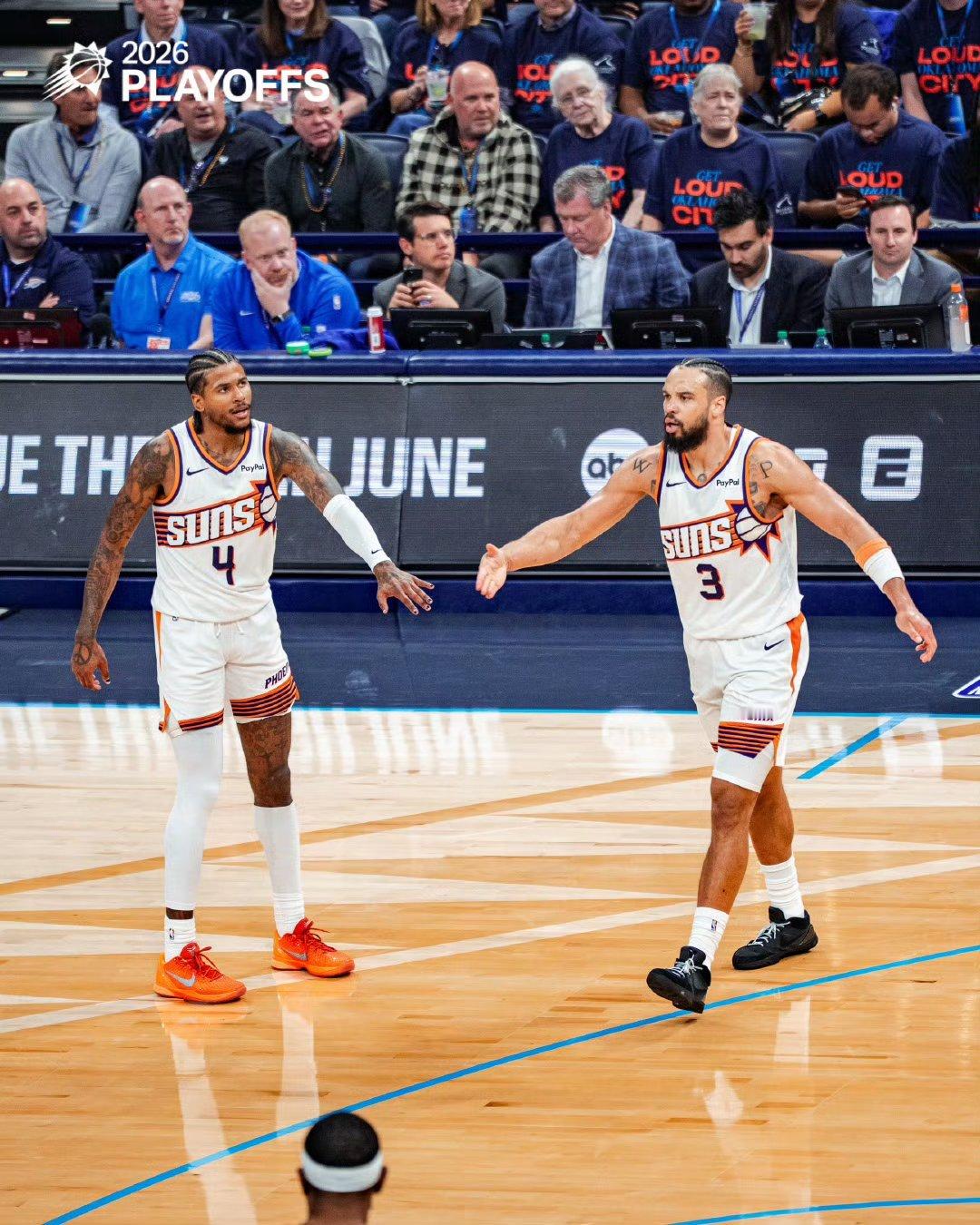 2025-26赛季NBA季后赛，总出场时间≥100分钟的球员里，在场净正负TOP