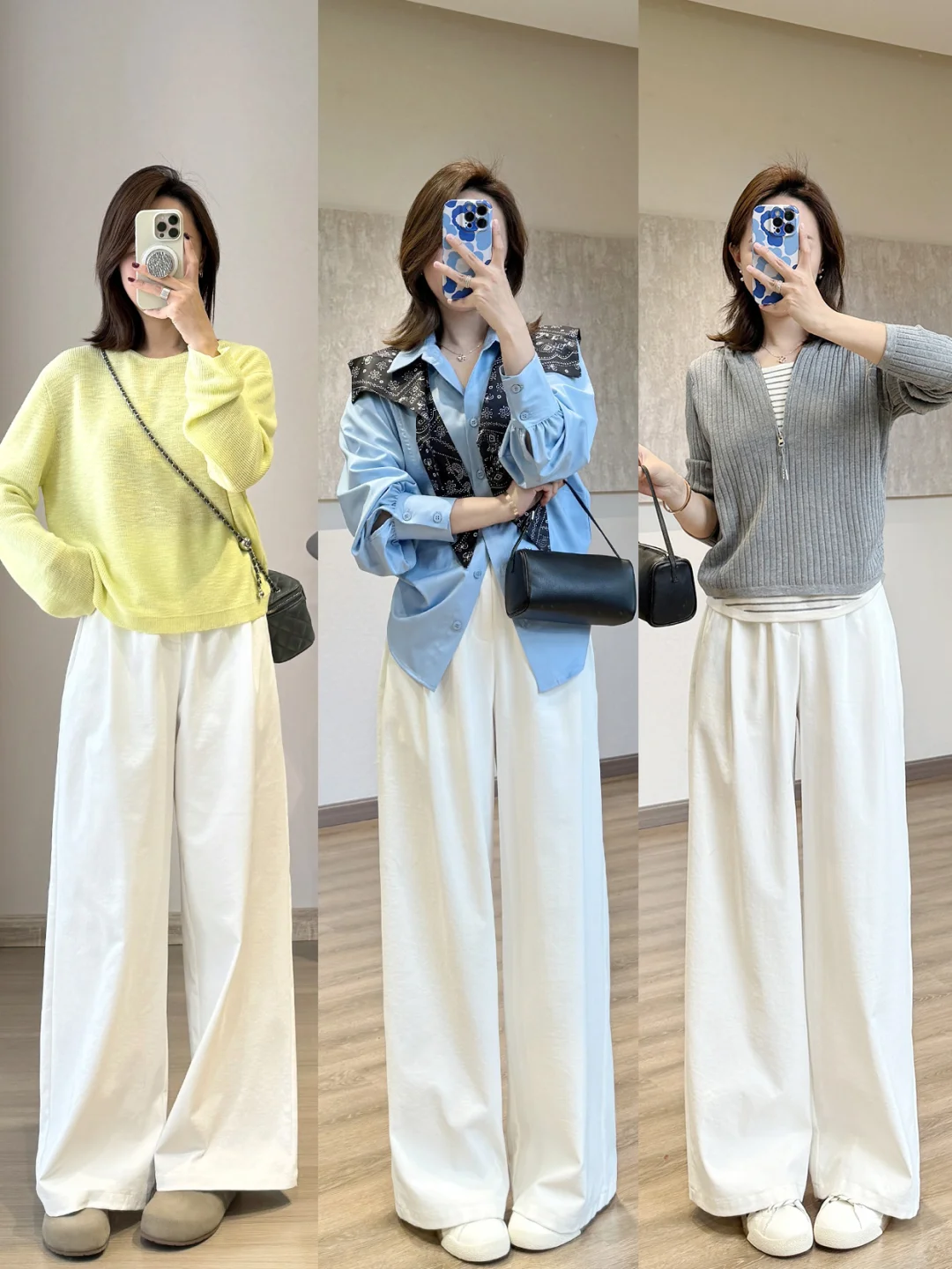 超态棉抗皱休闲裤👍遮胯显瘦阔腿裤！