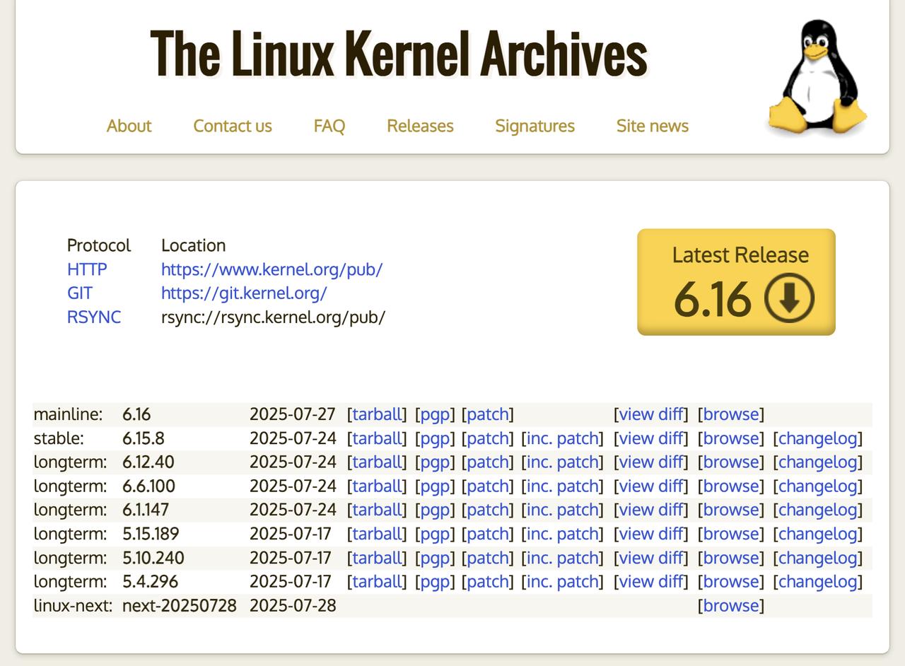 Linux Kernel 6.16 正式发布：桌面友好，非 LTS 版本不建议上