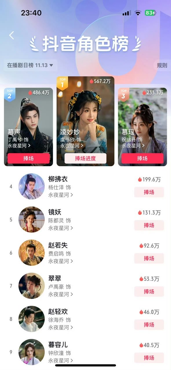 永夜星河屠榜  凌妙妙C位  就这个永夜星河爽 