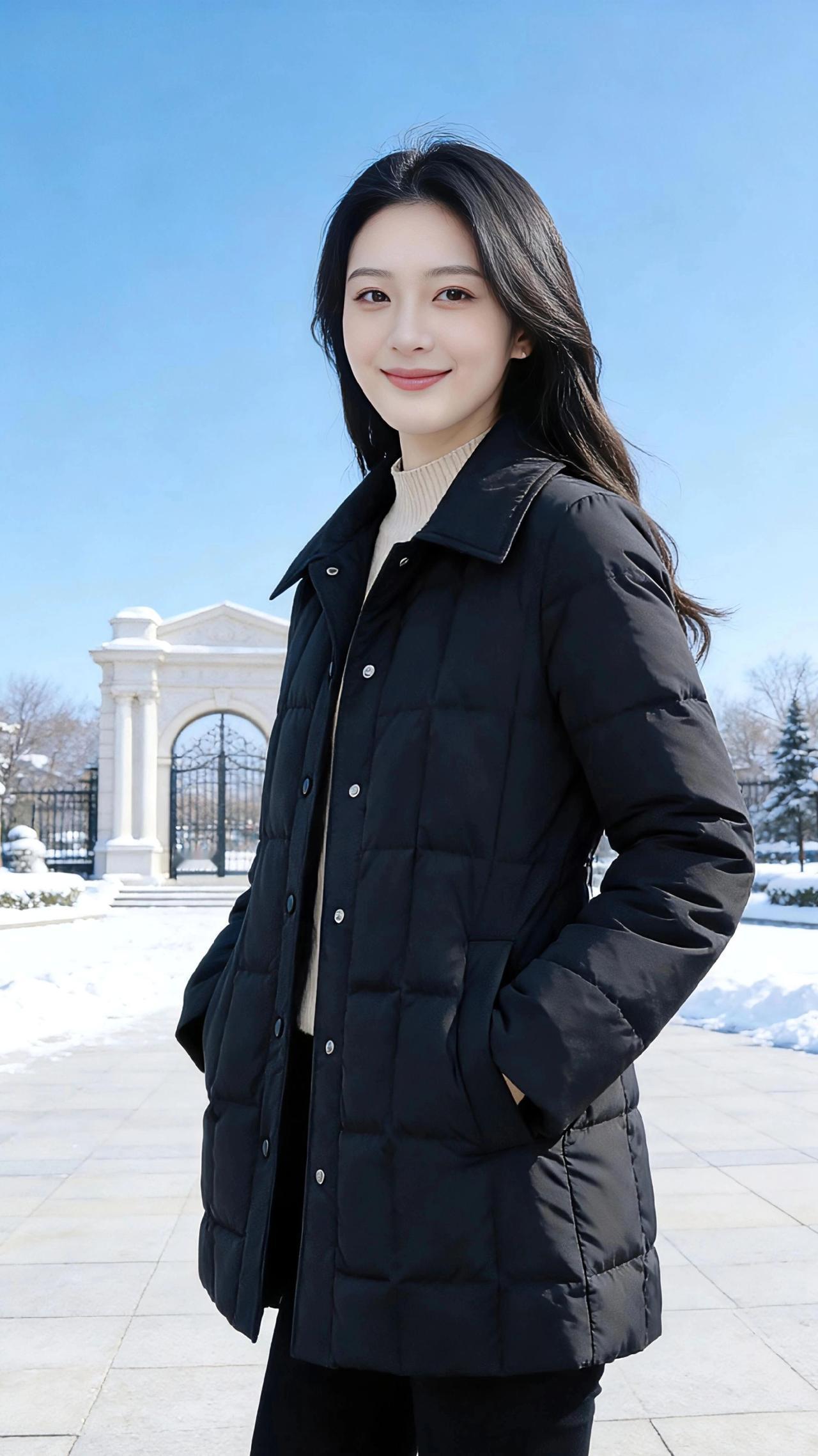 雪日的序章
 
雪落之后，天地都清减了几分繁杂。米白色的罗马柱立在晴蓝的天幕下，