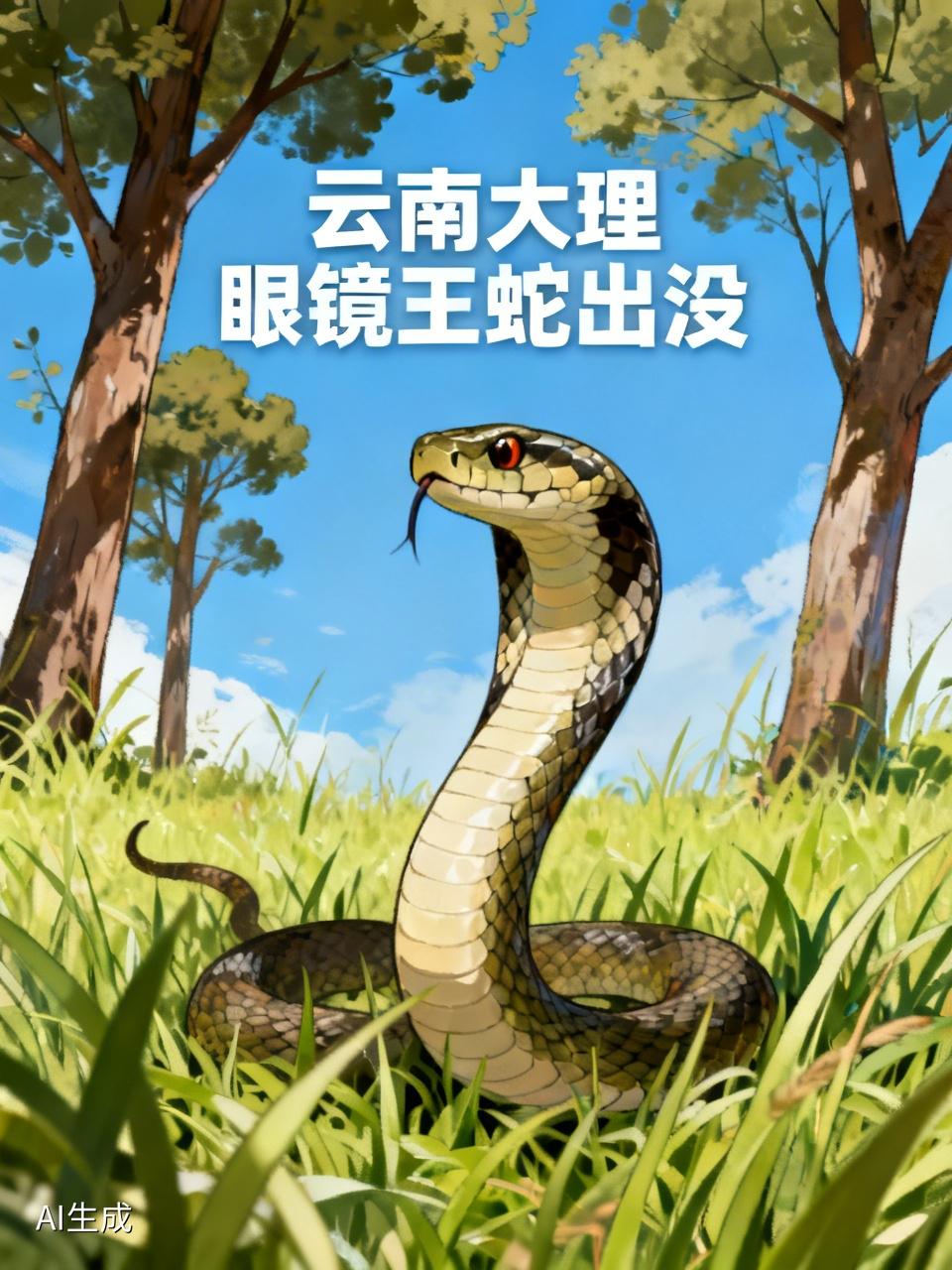 🐍最近，云南大理仿佛被眼镜王蛇“缠上”了

📌5月20日，弥渡的一个村庄来了