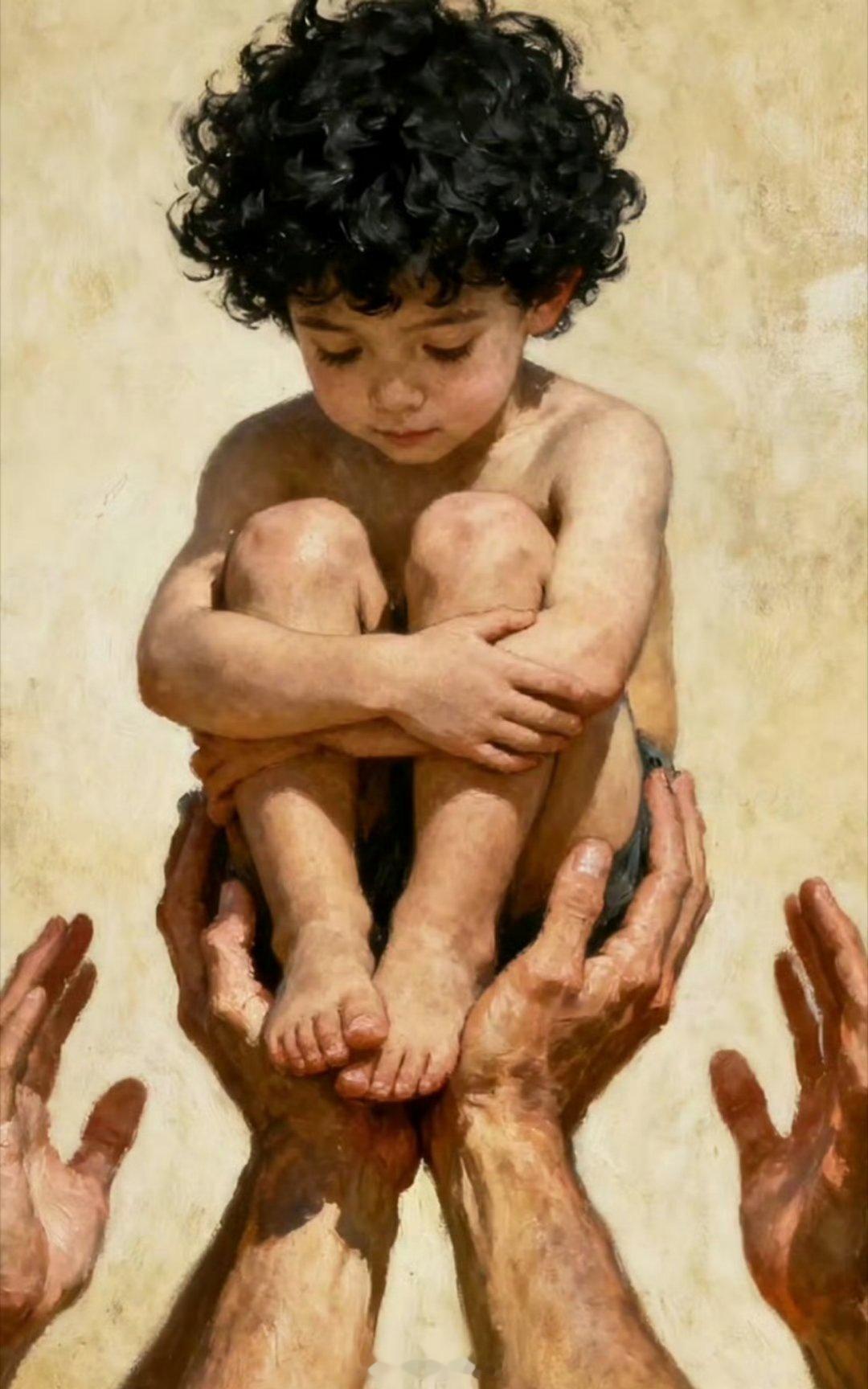 寒冬凛冽，三岁孩童蜷缩角落，衣衫褴褛，痛楚无人抚慰。她是否懂得世间的差异？对他而