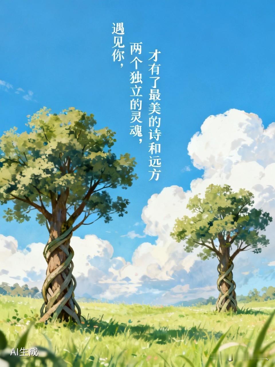 泰戈尔曾写道：
遇见你，才有了最美的诗和远方。

很多人一辈子都在找依靠，
最后