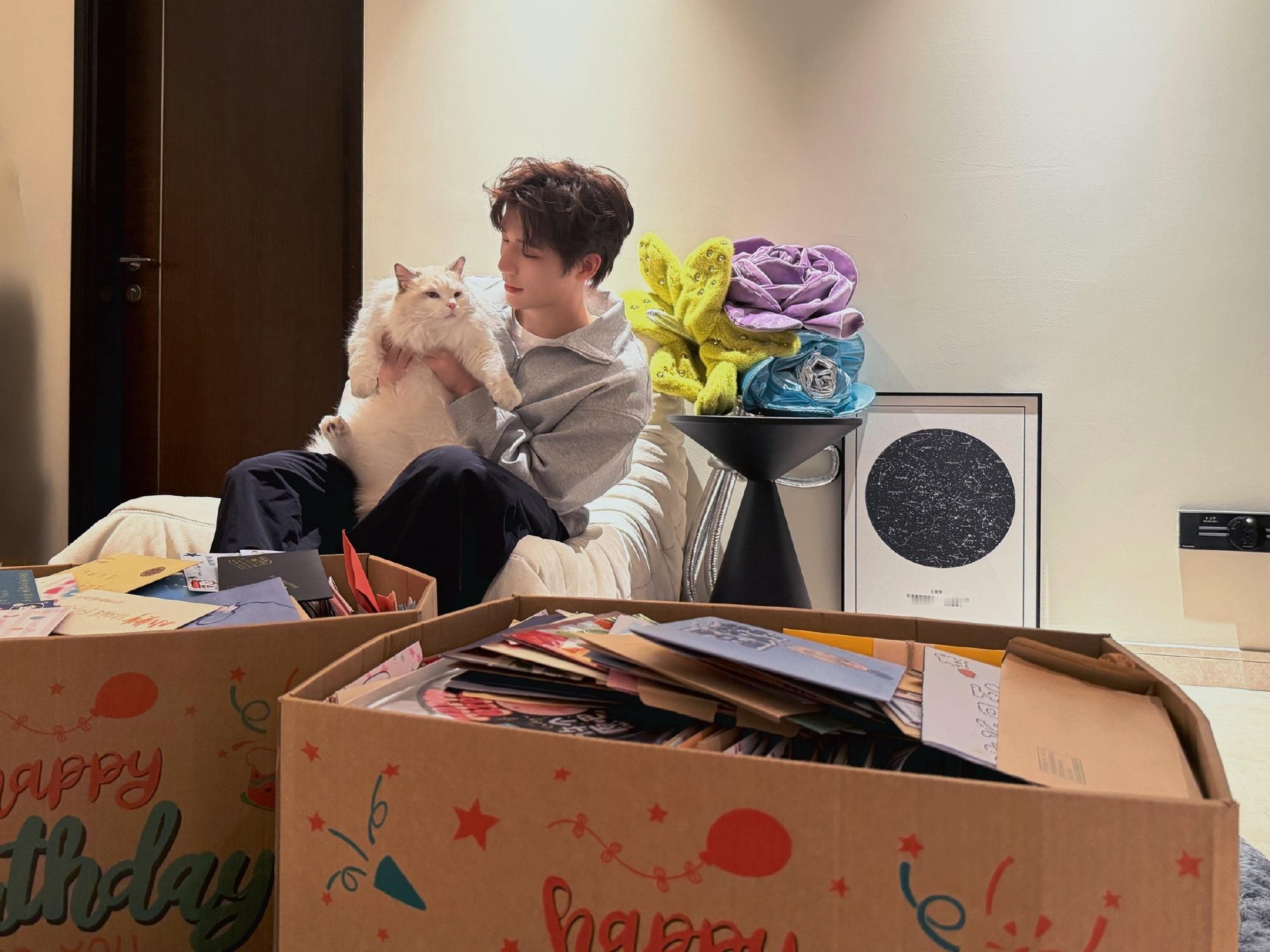 王安宇好真诚，粉丝也好浪漫💕王安宇珍藏粉丝送的装饰画王安宇珍藏粉丝送的礼物